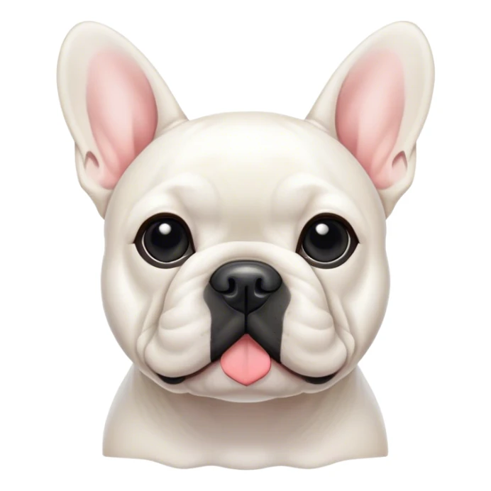 White French bulldog  sticker