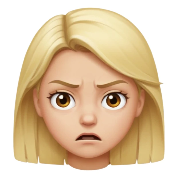 fai una ragazza bionda visibilmente offesa ed arrabbiata che guarda da un’altra parte  sticker
