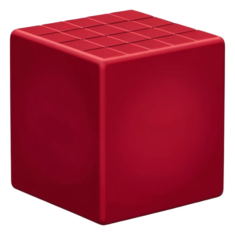 A cube made of a one thousand dark red cubes  sticker