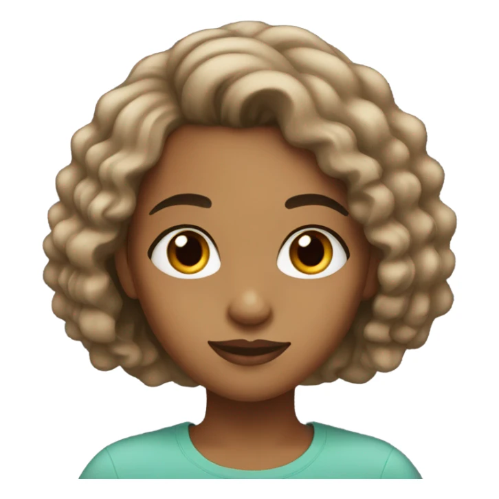 mixed girl with big brown eyes  sticker