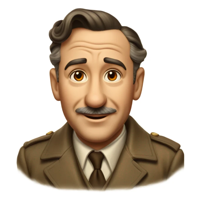 Photorealistic Walt Disney in 1944 Europe sticker