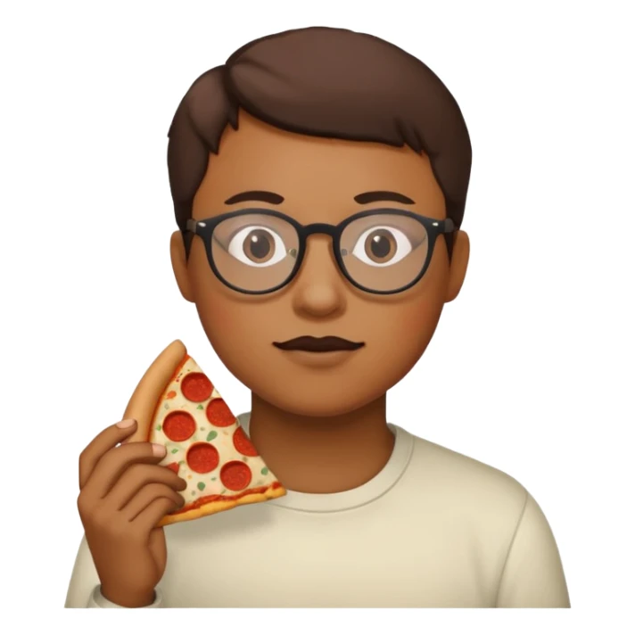 pizza take-out with glassess  sticker