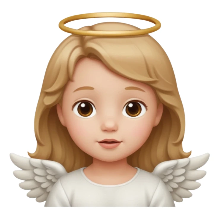 baby angel with brownish blond hair sticker