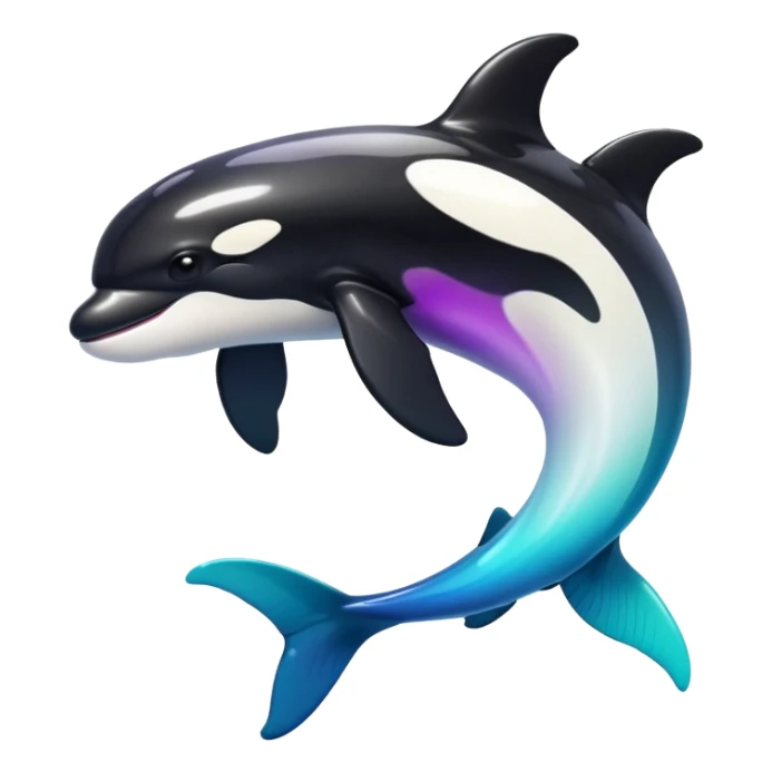 white blacks colorful gradient shiny glossy Fakémon-Digimon-orca-reptile-charizard-feraligatr-lizard-creature-hybrid (full body) sticker