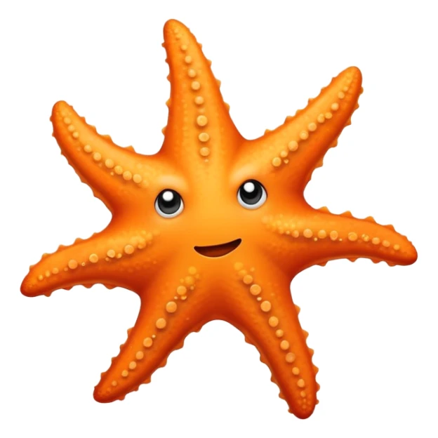 An orange starfish with a sad face slowly drifts along the ocean floor, feeling a little down sticker