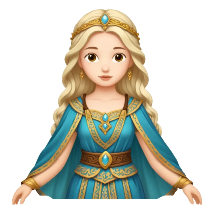 Girl in ancient costume sticker