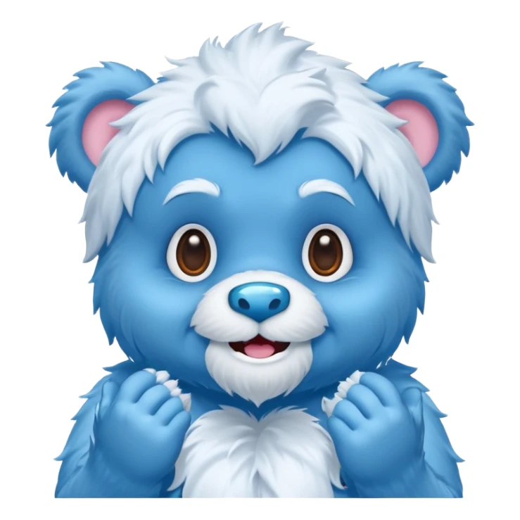 blue care baby bear yeti sticker