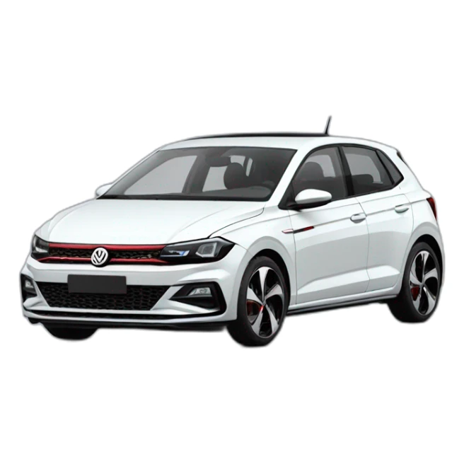 volkswagen polo aw 2019 gti white sticker