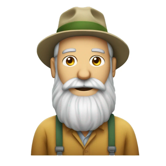 oldschool cannabis farmer with long grey beard sticker