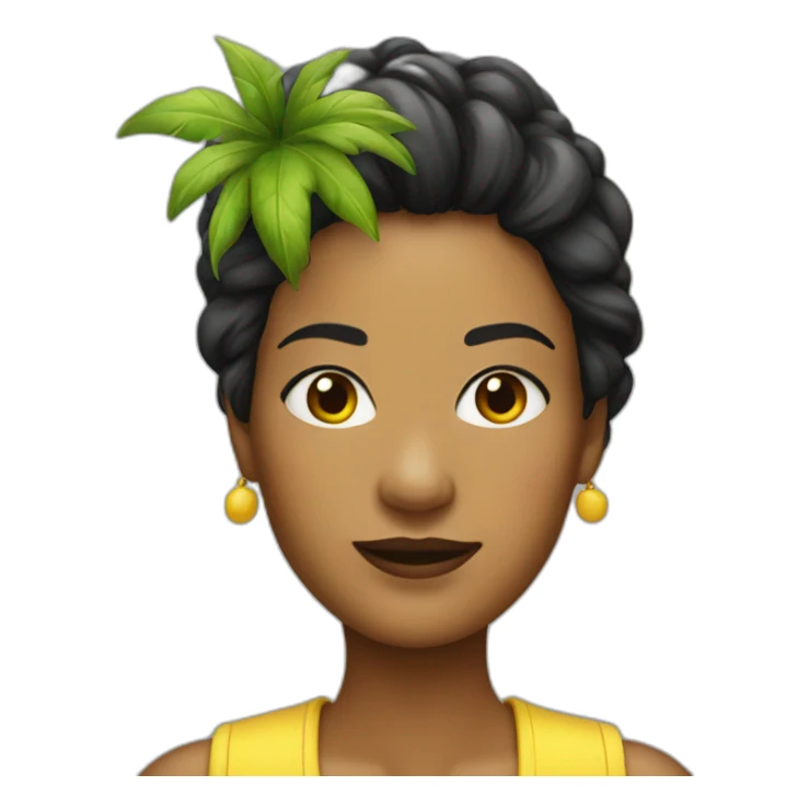 Woman in a pinaple suit sticker