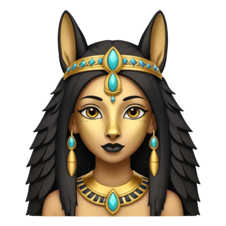 Star Wars style setting posed young female Anubis  sticker