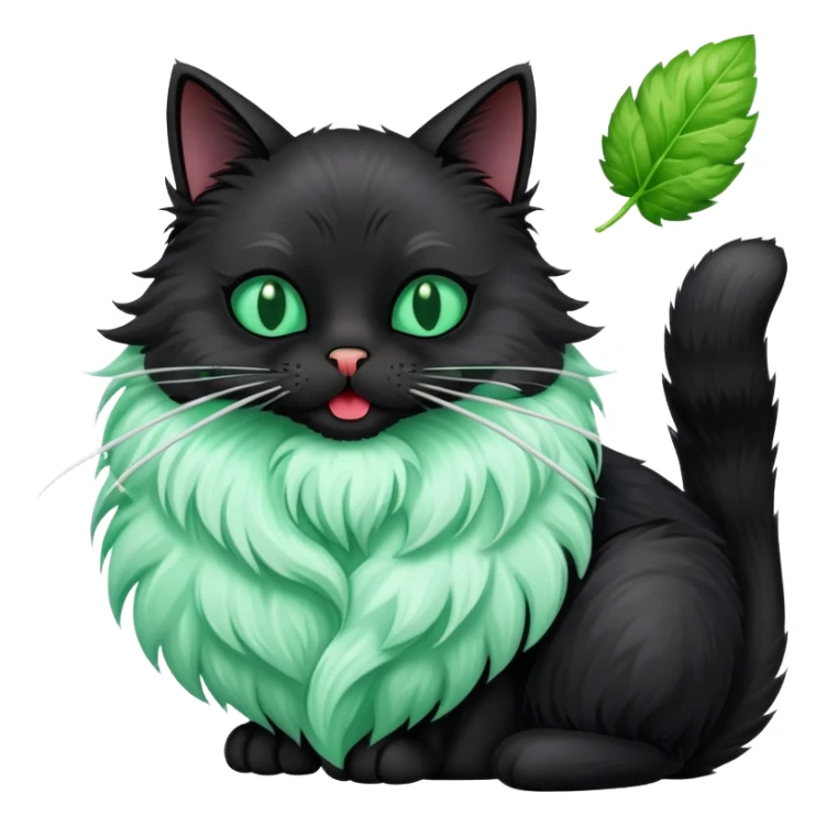 black cat with a miami mint geek bar in its mouth  sticker