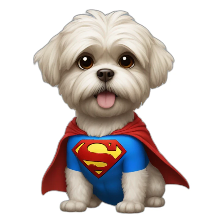 shitzu superman sticker