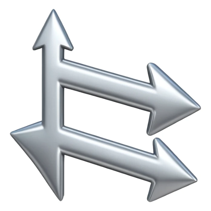 up and down arrows, compare or contrast symbol, no text sticker
