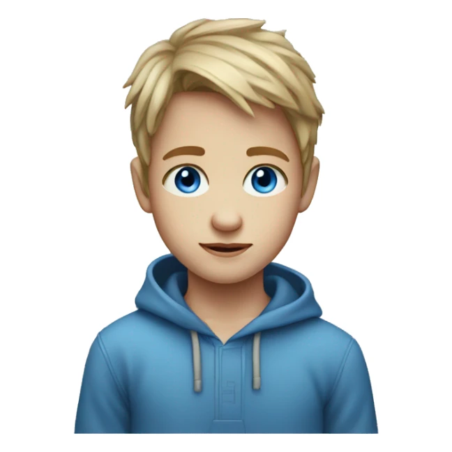 realistic portrait of a boy blue eyes  sticker
