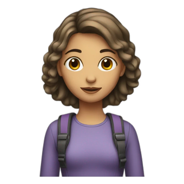 Girl with file sticker