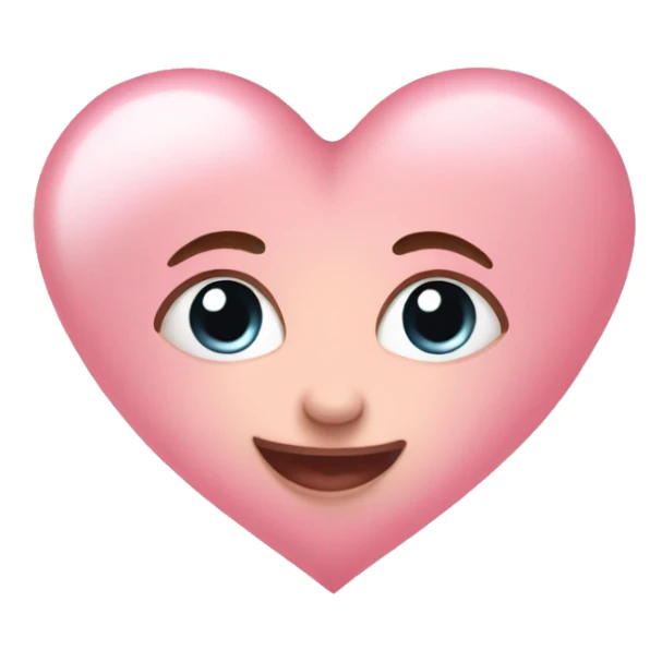 baby pink heart sticker