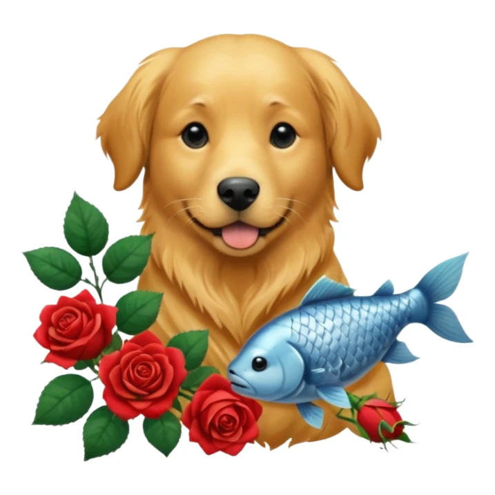 🐕 🐟🐟🐟 🌹🌹🌹🌹🌹🌹 sticker