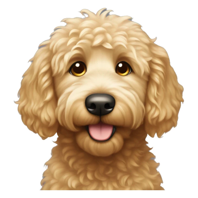 Golden doodle winking eye sticker