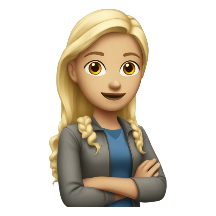 Blonde white college girl  sticker