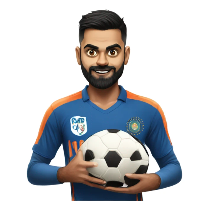 Virat kohli with football sticker