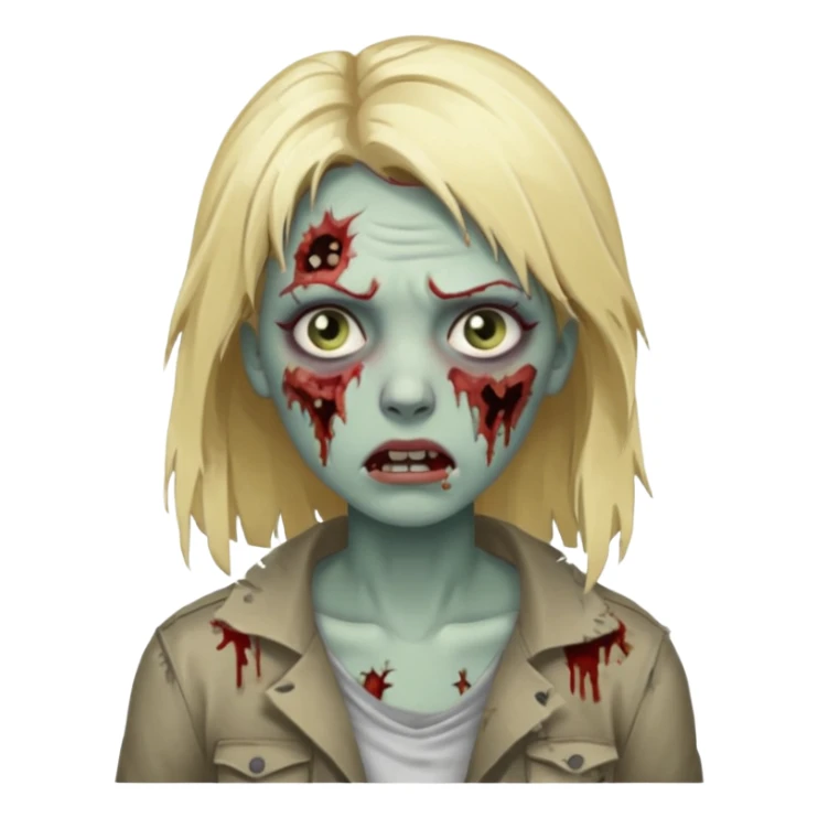 Mulher zumbi de cabelo loiro sticker