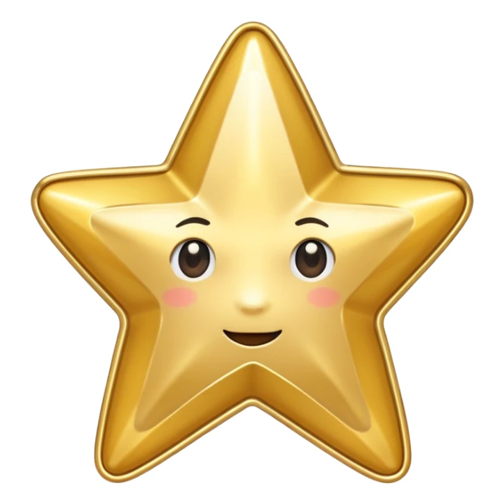 cute gold star photo border sticker
