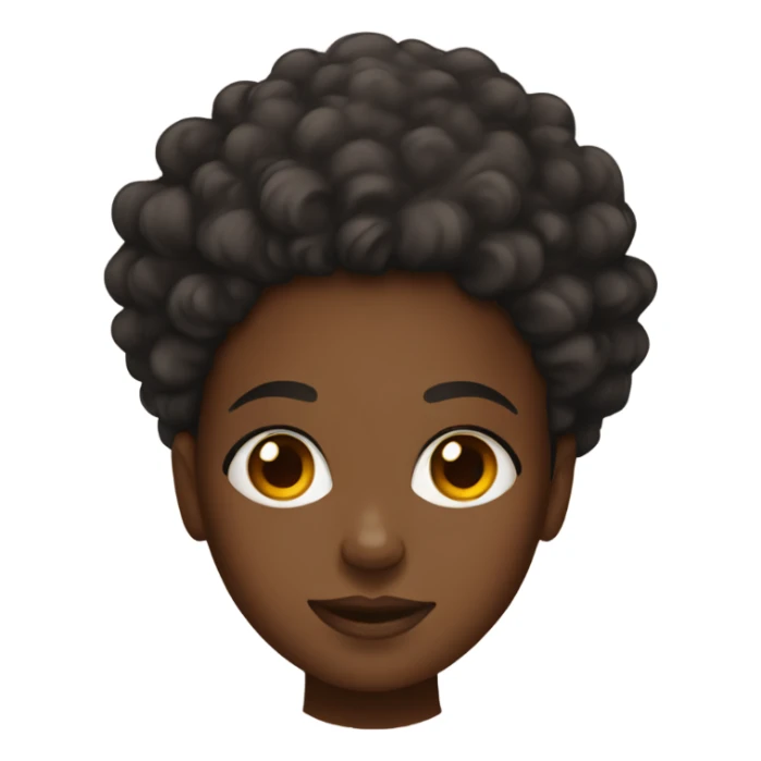 Black Girl with curly hair sticker