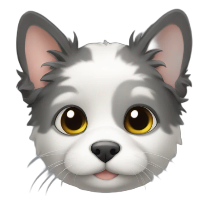 Bobtail gris y negro pelo corto sticker