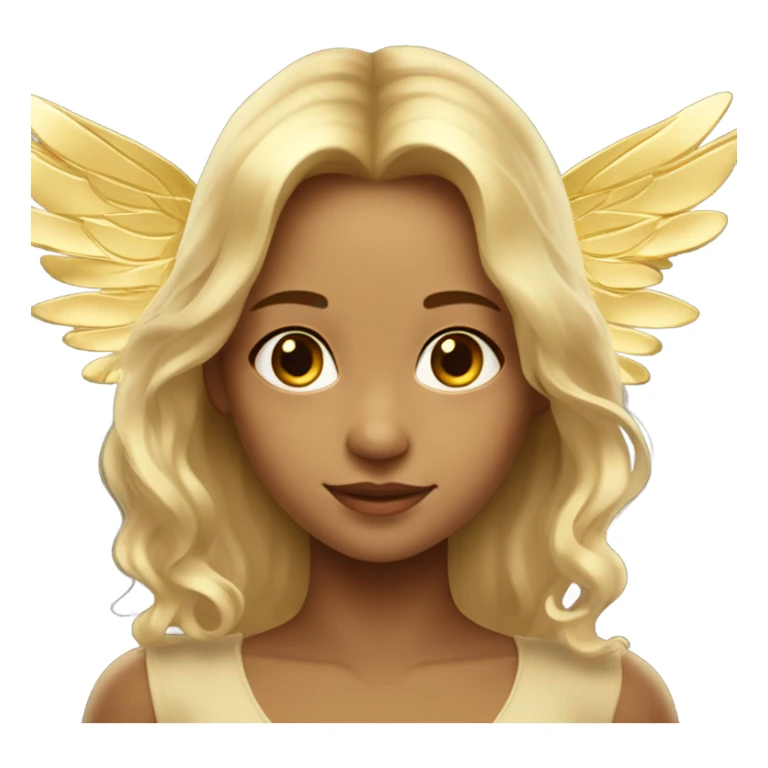 golden angel girl sticker