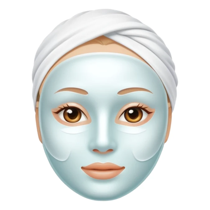 a white skincare beauty mask pack for face, without human's face sticker