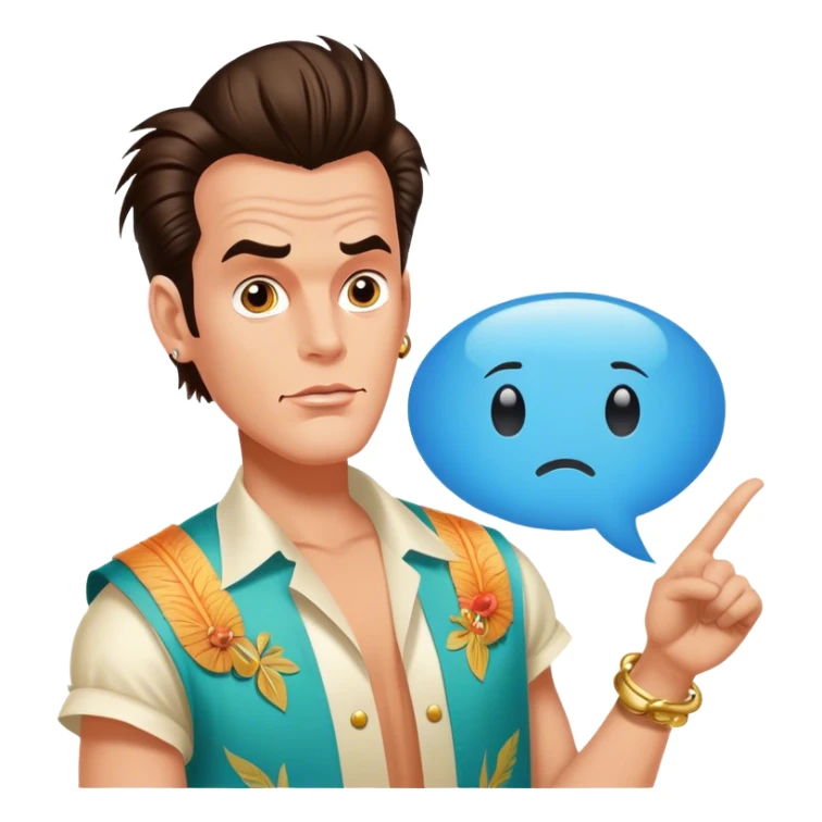 Ace ventura with a Speech bubble saying the word FABIAAAN sticker