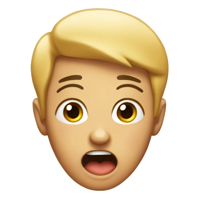 Emoji that is shocked but also shows love  sticker