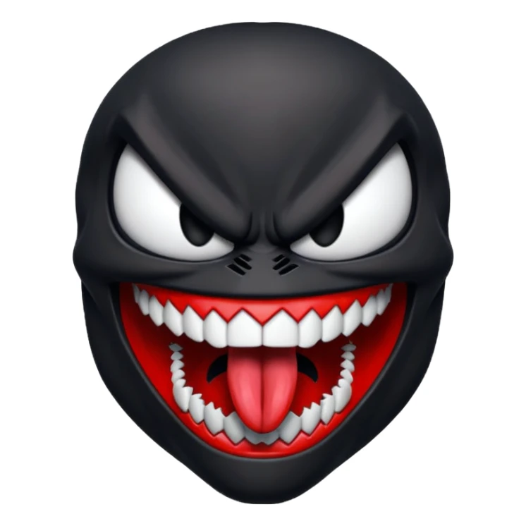 Venom face which should look like venom from a gba game sticker