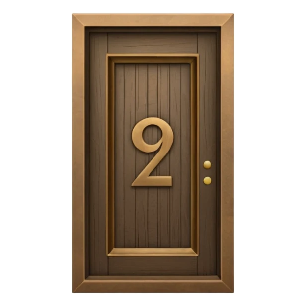 modern villa door number wood sticker