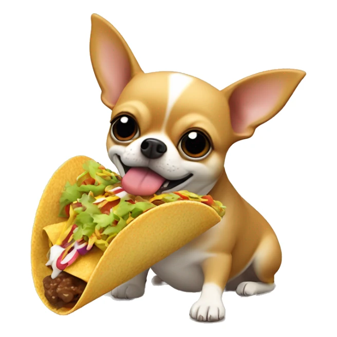 Fat Chihuahua eating Taco Bell￼￼ sticker