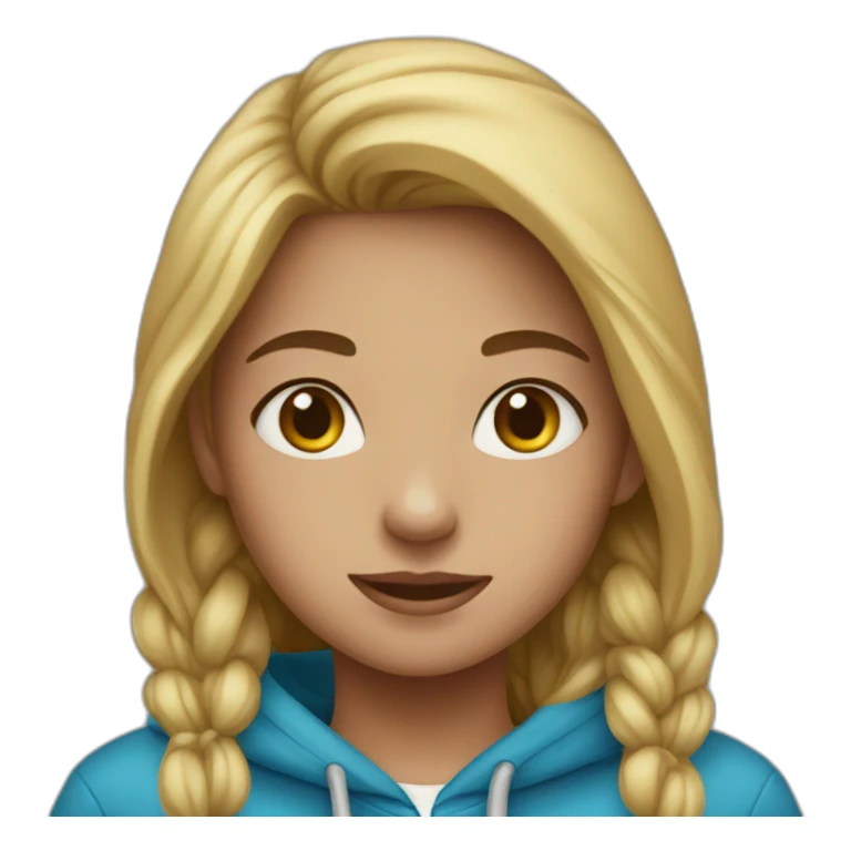 Girl in blue hoodie sticker
