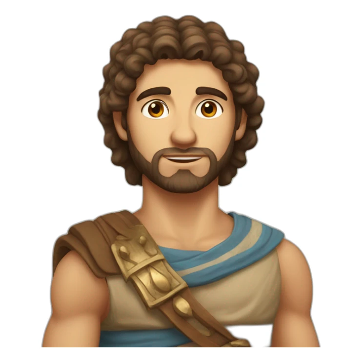 strong young caucasian ancient israelite man sticker