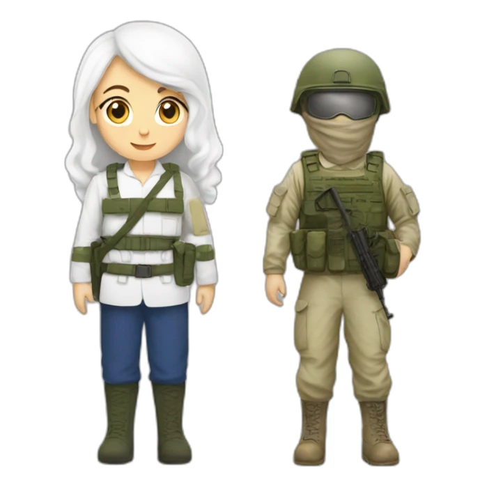  White Akbash and to Israel idf soldier  sticker