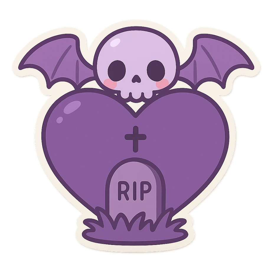 Purple goth object sticker