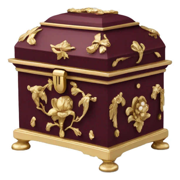 Regency jewelry box maroon color  sticker