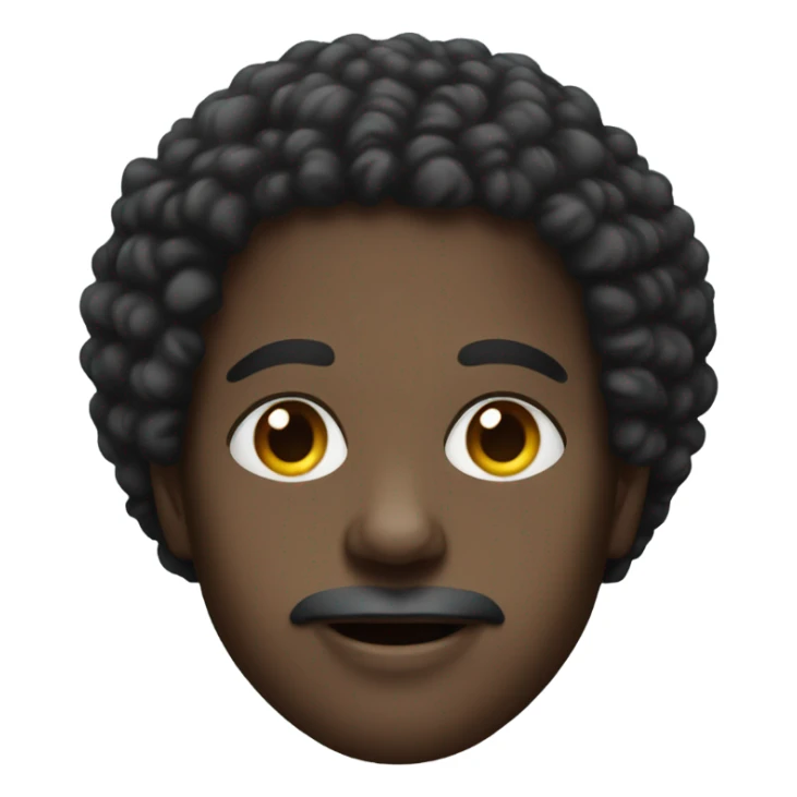 realistic portrait of afro male sticker