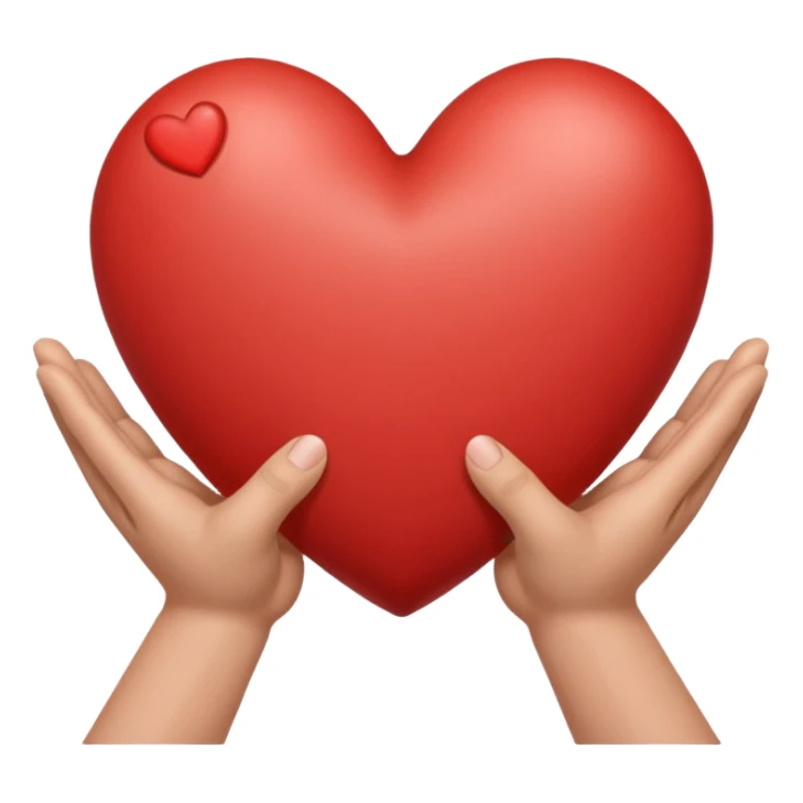 Draw two hands holding a heart, Do it without a small heart, just a big one, and that's it. sticker