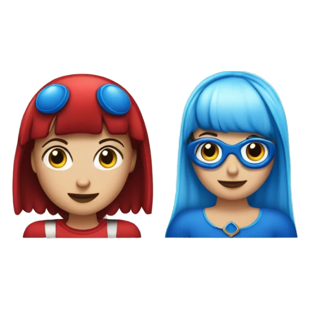 Ragazza coccinella di 15 anni con i due codini blu e una super eroina  sticker