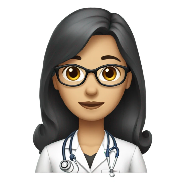 Female Dr with long dark hair schnauzer  sticker