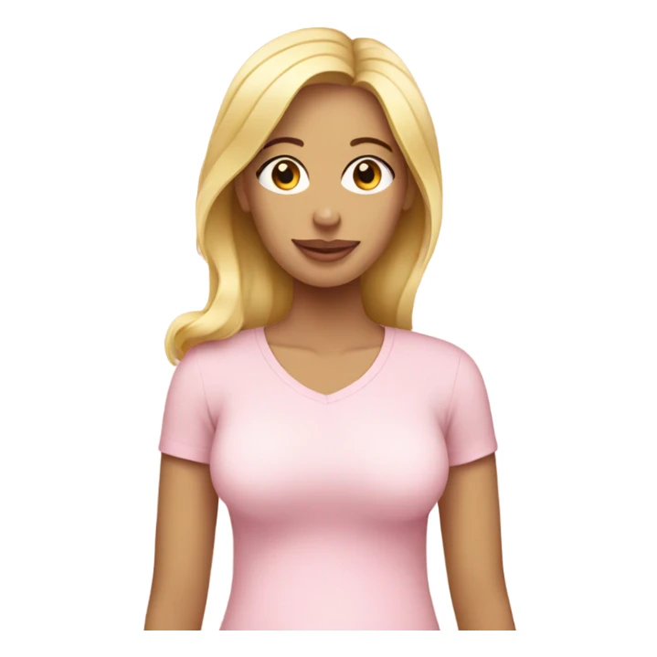 postpartum. blonde woman. light pink shirt sticker