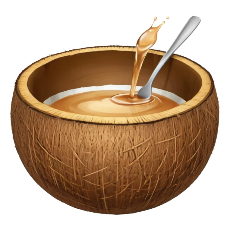 coconut bowl with brown water in jt sticker