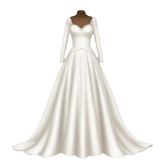 Long sleeve wedding dress sticker