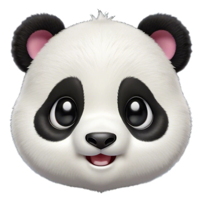 Cinematic Comical Baby Panda Portrait Emoji, Head tilted dramatically with an exaggeratedly amused expression, featuring a quirky, fluffy black and white Fur with wide, expressive eyes filled with playful disbelief, Simplified yet hilariously expressive features, highly detailed, glowing with a slightly sassy glow, high shine, dramatic yet playful, stylized with an air of cheeky mischief, bright and endearing, soft glowing outline, capturing the essence of a spirited and over-the-top baby panda, so meme-worthy it feels like it could roll its eyes into internet fame instantly! sticker