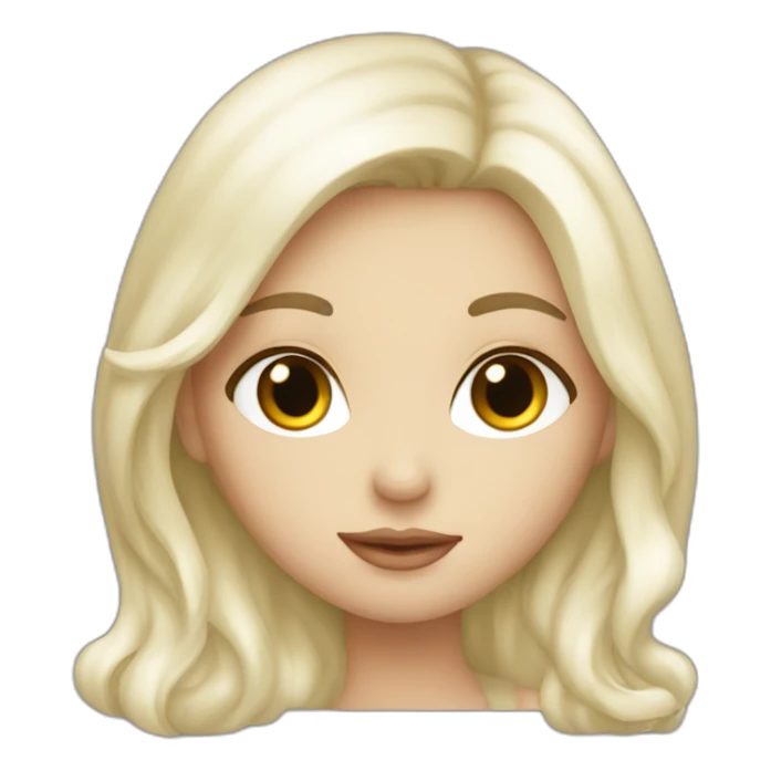 white caucasian kiss girl sticker